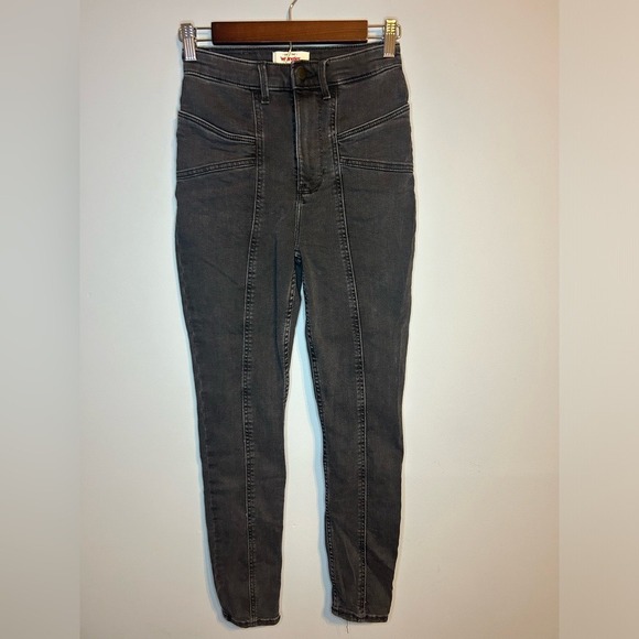 Wrangler Highest Women 2‎ High-Rise Western Skinny Jeans Light Black/Gray - Picture 3 of 11